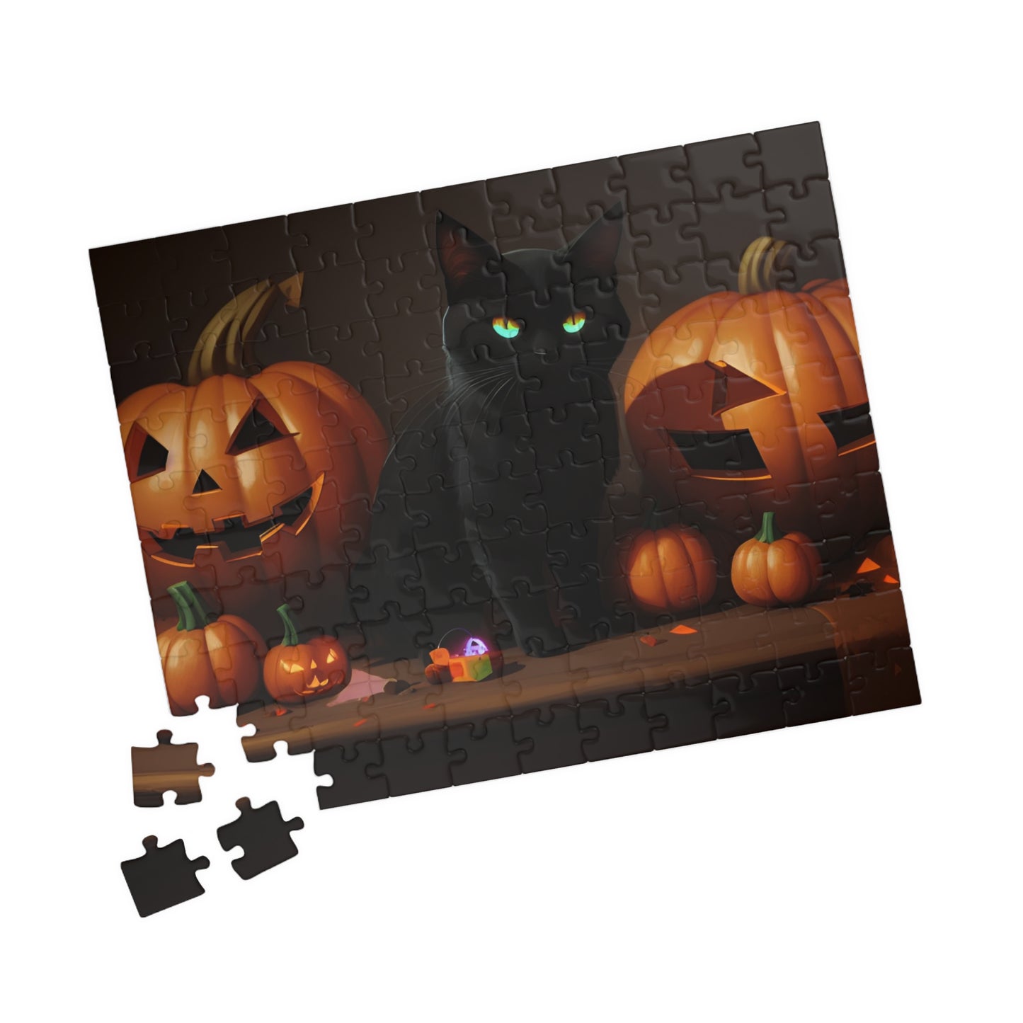 Halloween Black Cat Puzzle, 110-Piece
