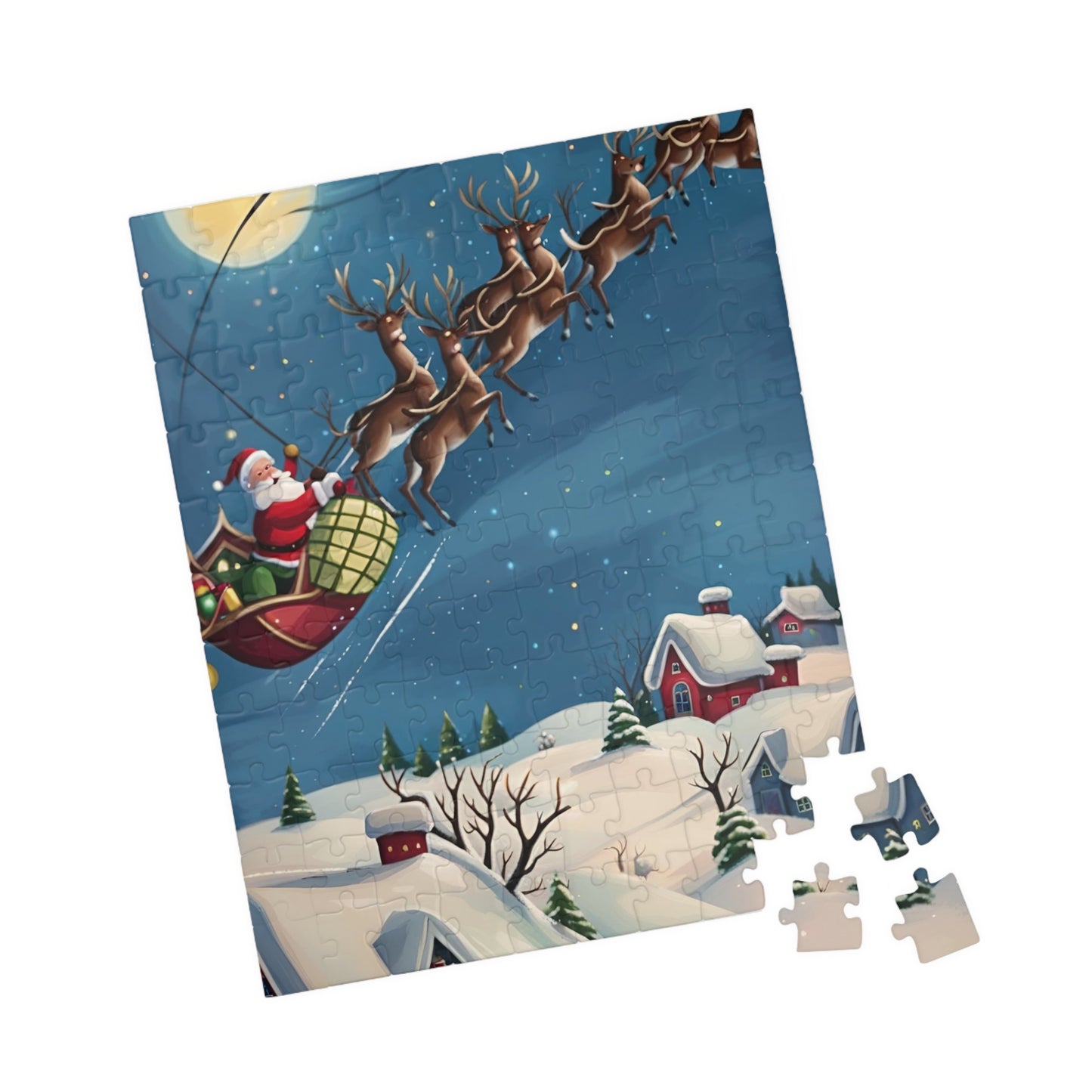 Santa's Sleigh Puzzle (110, 252, 500, 1014-piece)