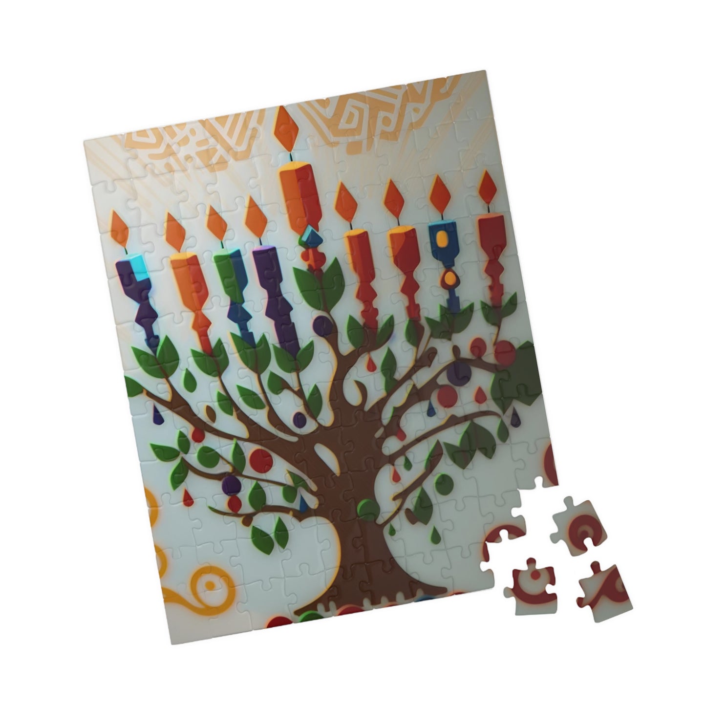 Tree of Life Menorah Puzzle (110, 252, 520, 1014-piece)