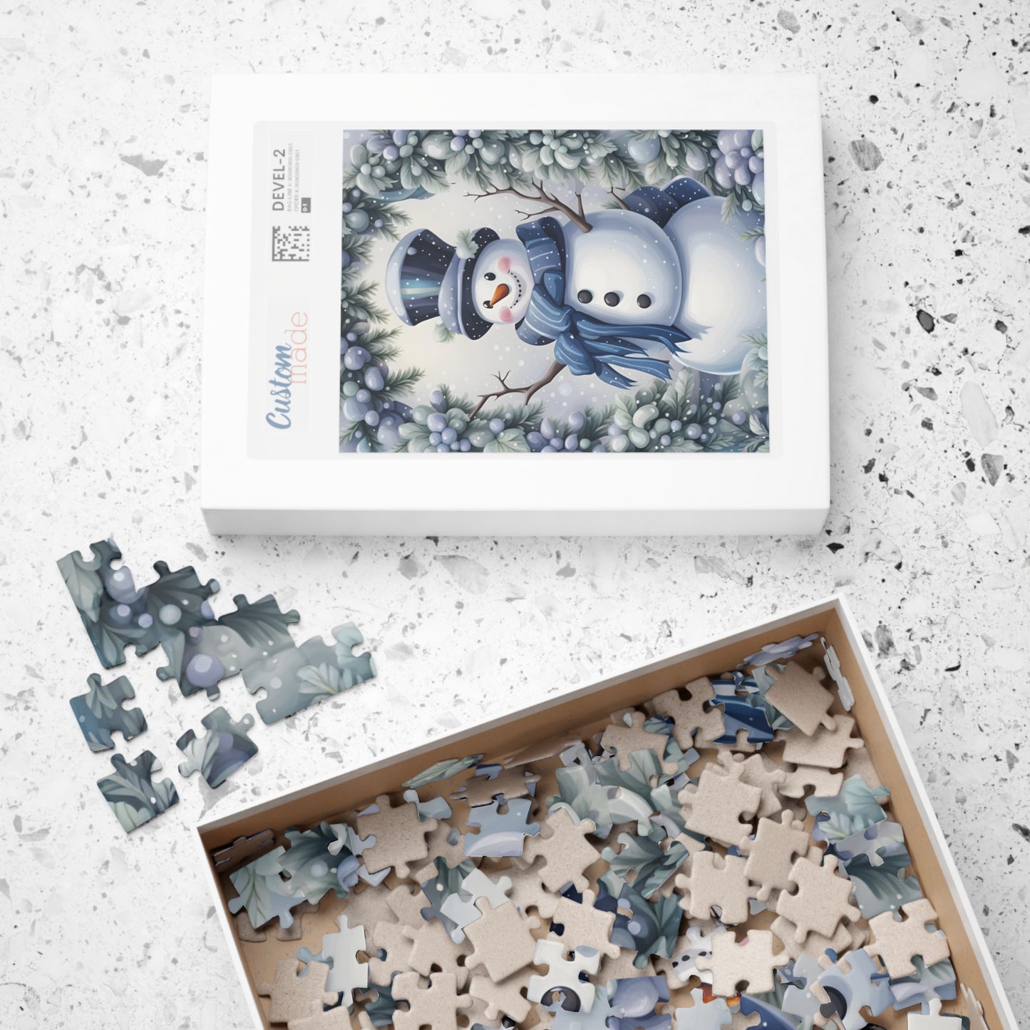 Snowman Blue Puzzle (110, 252, 500, 1014-piece)
