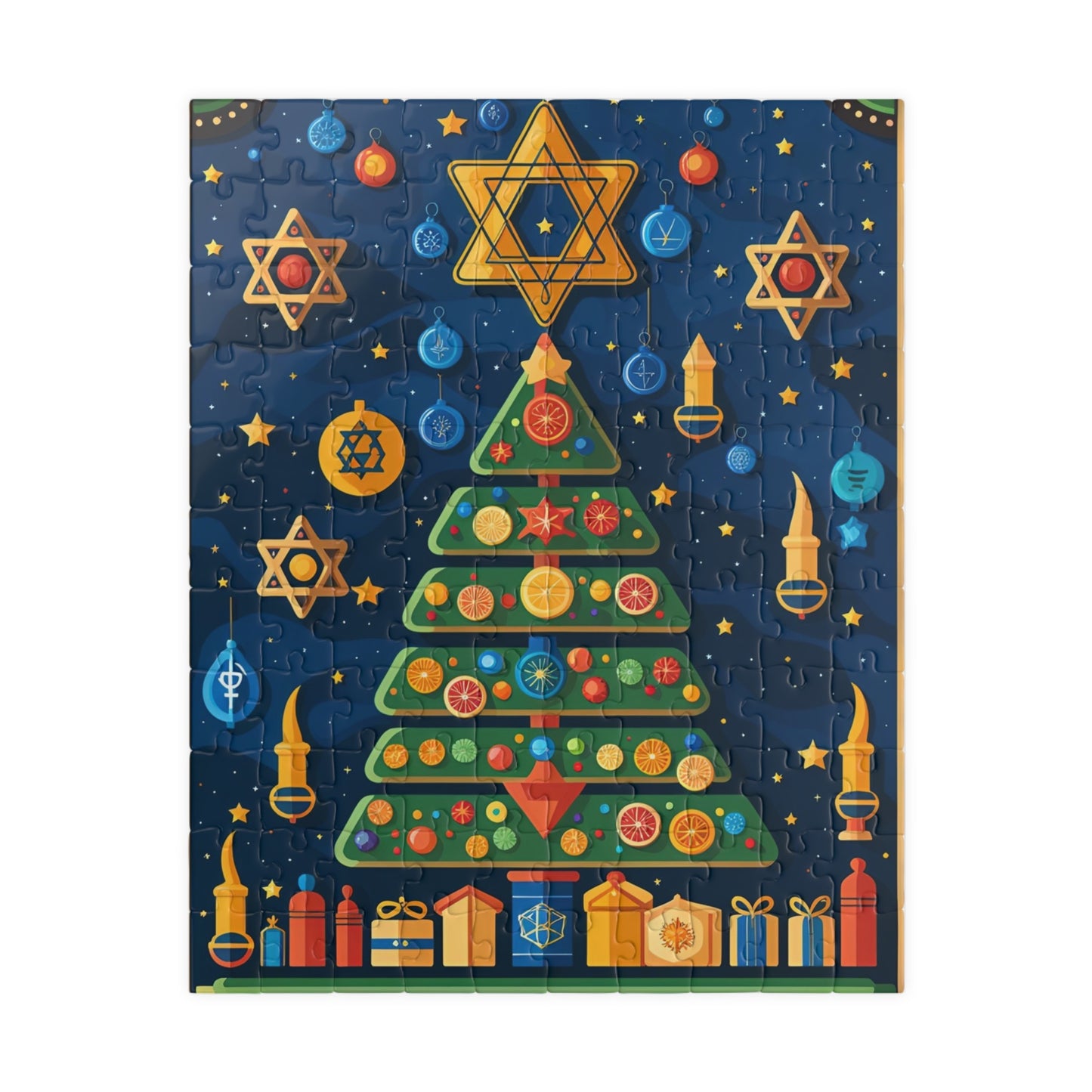 Hanukkah Tree Puzzle (110, 252, 500, 1014-piece)