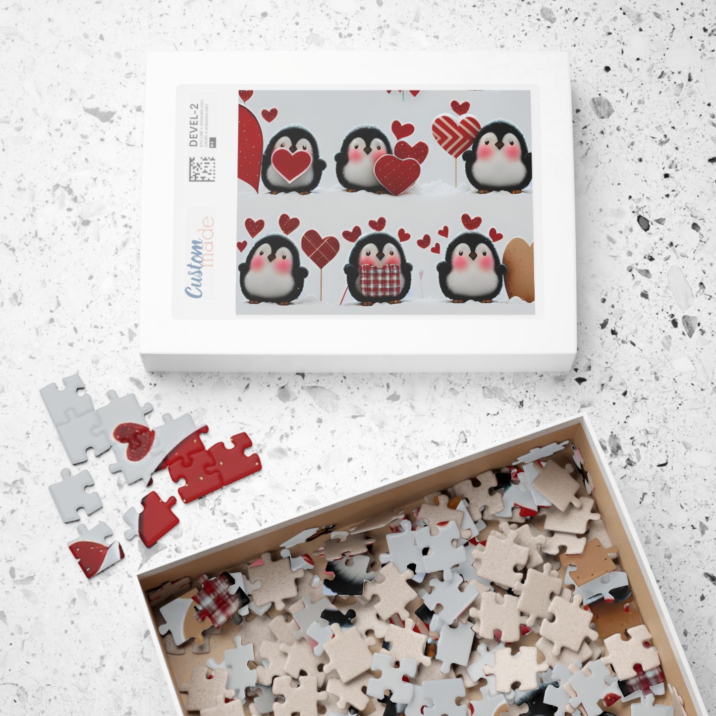 Penguin Valentine's Day Puzzle (110, 252, 520, 1014-piece)