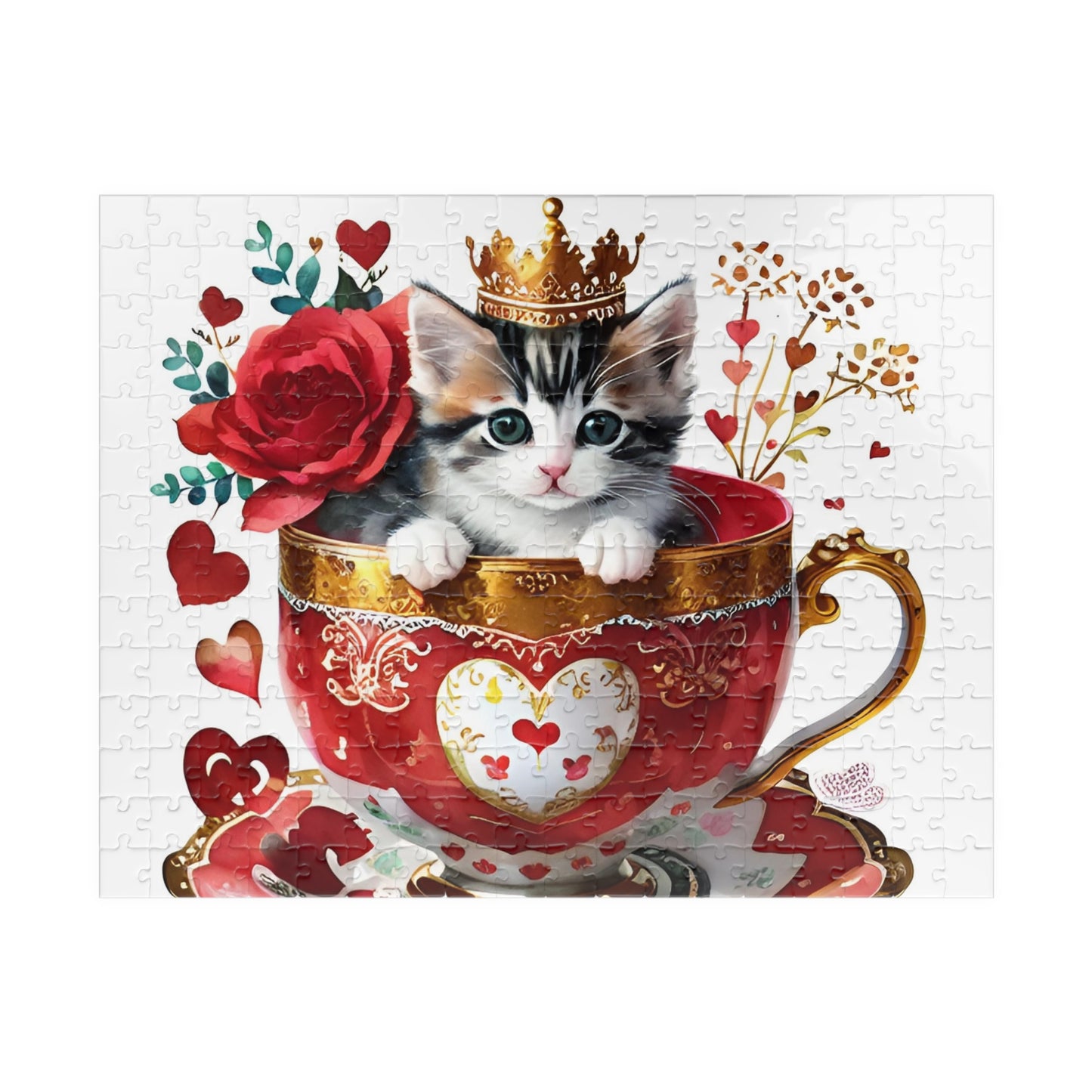 Kitten Valentine's Day Puzzle (110, 252, 520, 1014-piece)