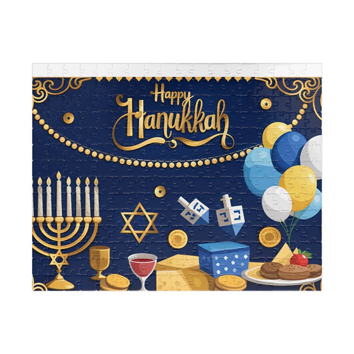 Happy Hanukkah Puzzle (110, 252, 520, 1014-piece)