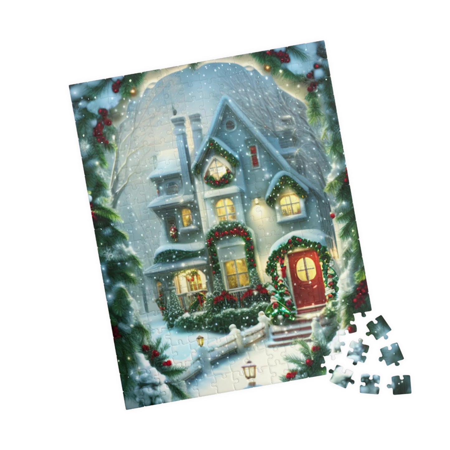 Christmas House Puzzle (110, 252, 500, 1014-piece)