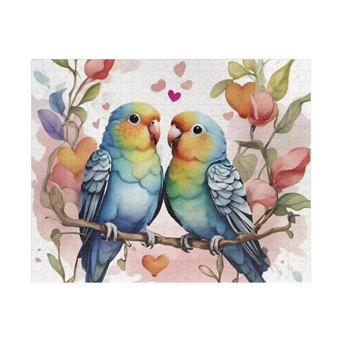 Parakeet Valentine's Day Puzzle (110, 252, 520, 1014-piece)