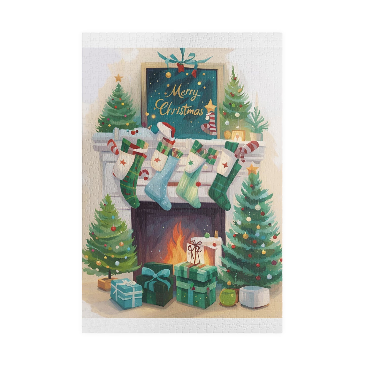 Fireplace Painting Puzzle (110, 252, 500, 1014-piece)