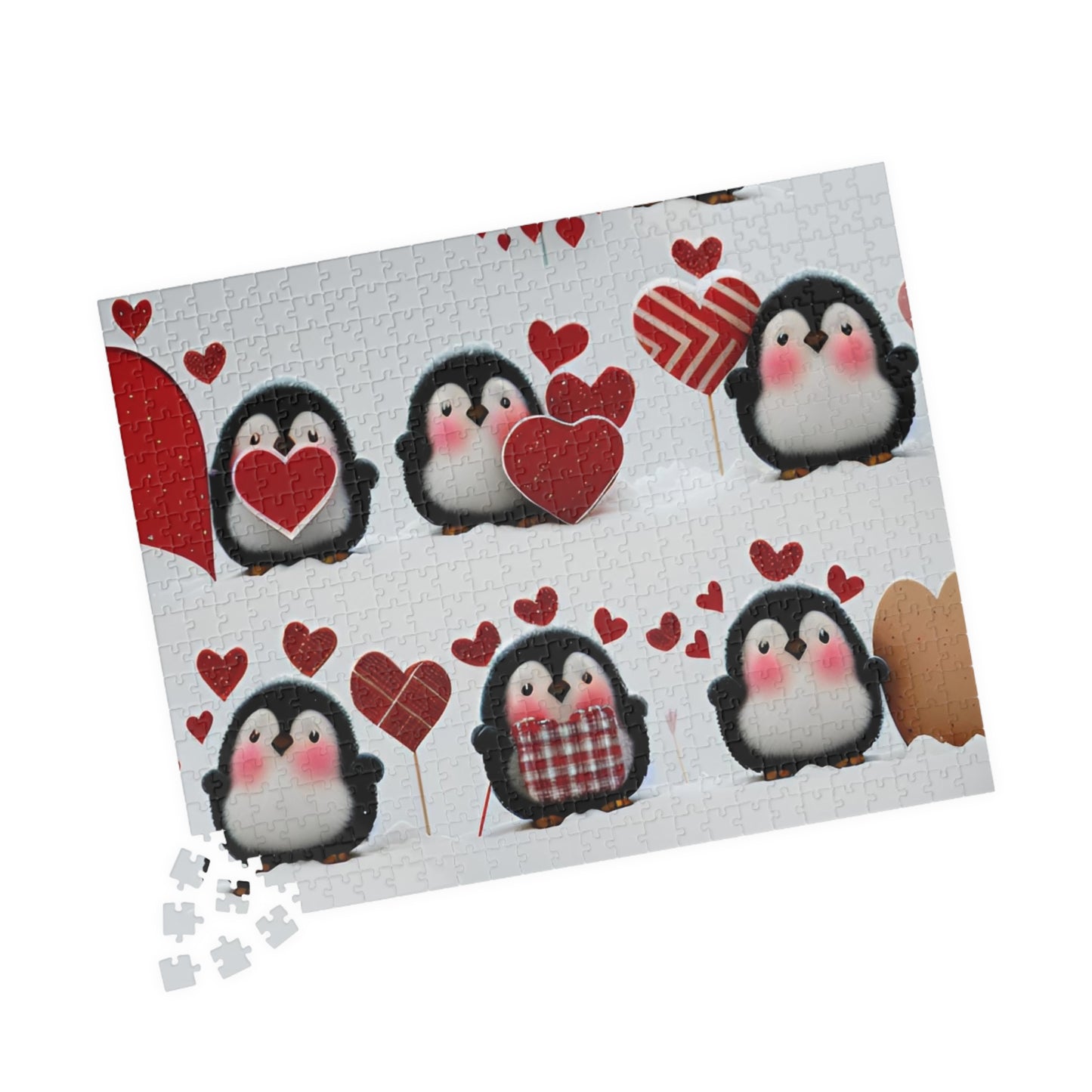 Penguin Valentine's Day Puzzle (110, 252, 520, 1014-piece)