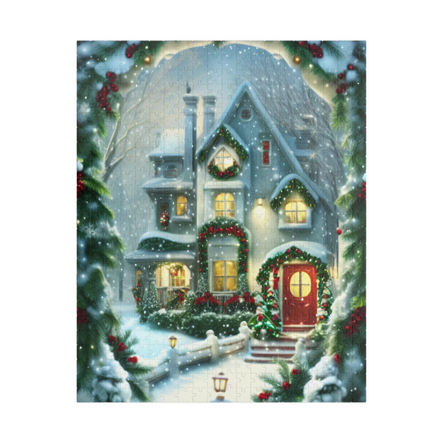 Christmas House Puzzle (110, 252, 500, 1014-piece)