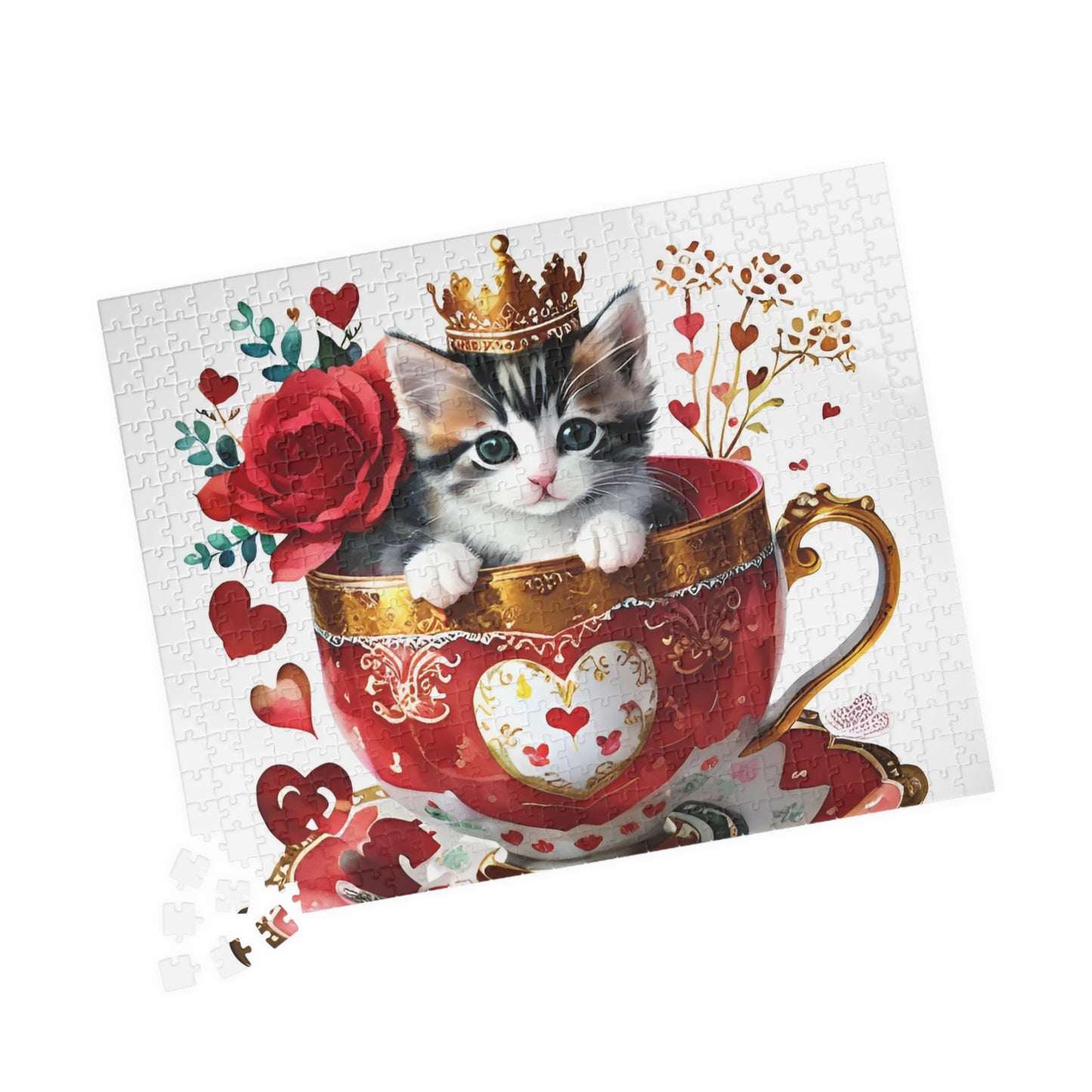 Kitten Valentine's Day Puzzle (110, 252, 520, 1014-piece)