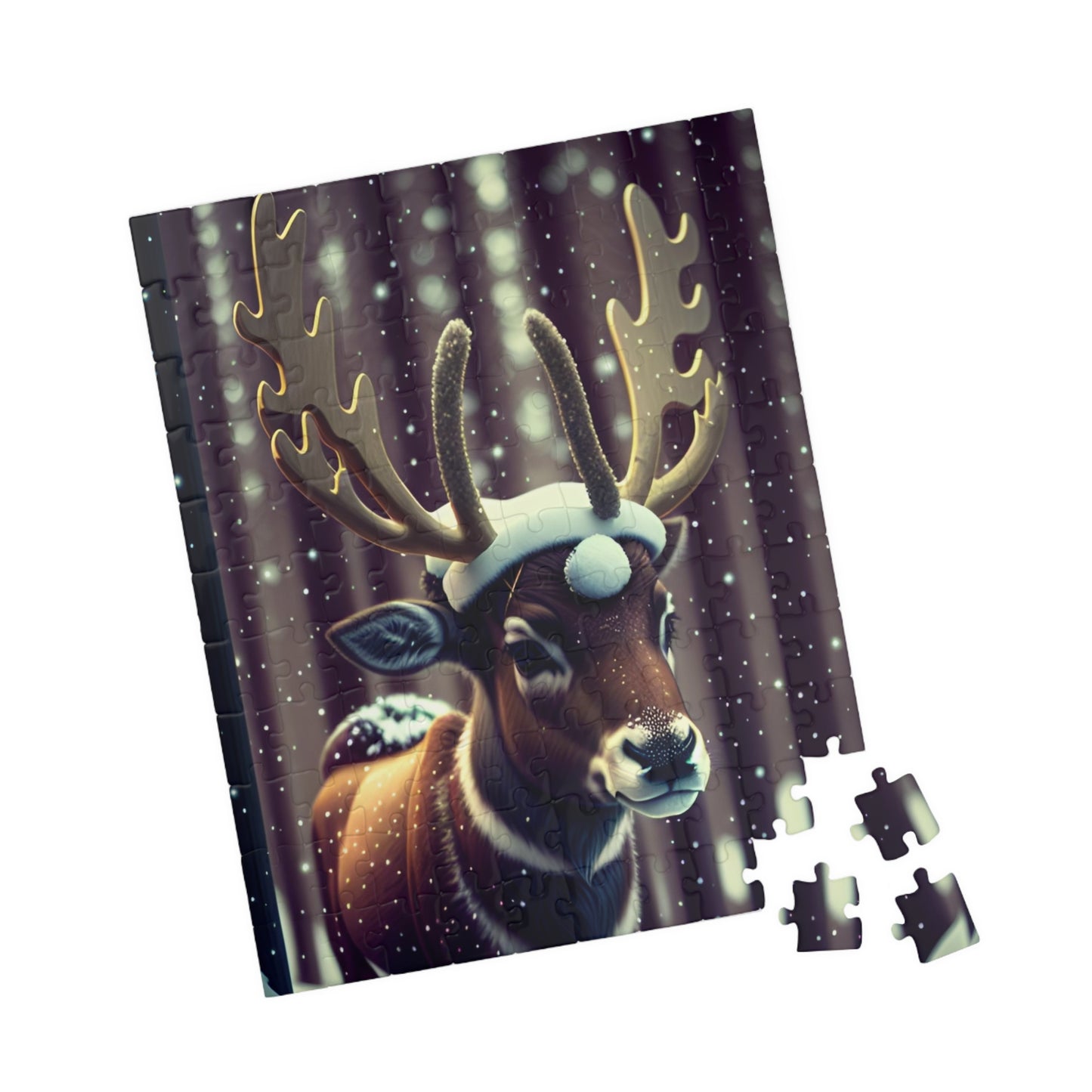 Christmas Reindeer Puzzle (110, 252, 500, 1014-piece)