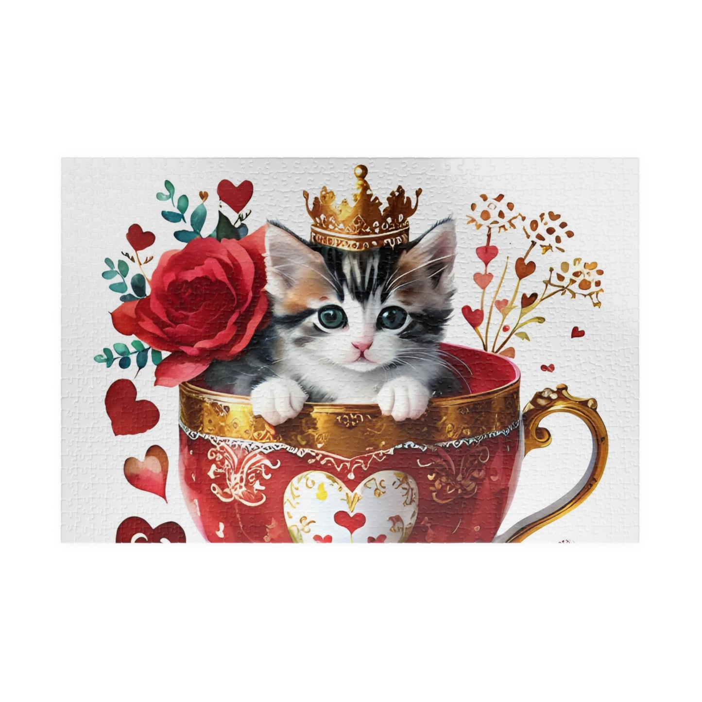 Kitten Valentine's Day Puzzle (110, 252, 520, 1014-piece)