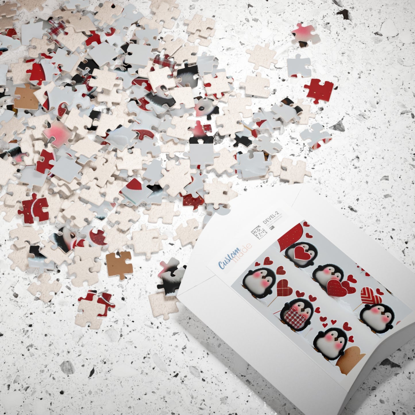 Penguin Valentine's Day Puzzle (110, 252, 520, 1014-piece)