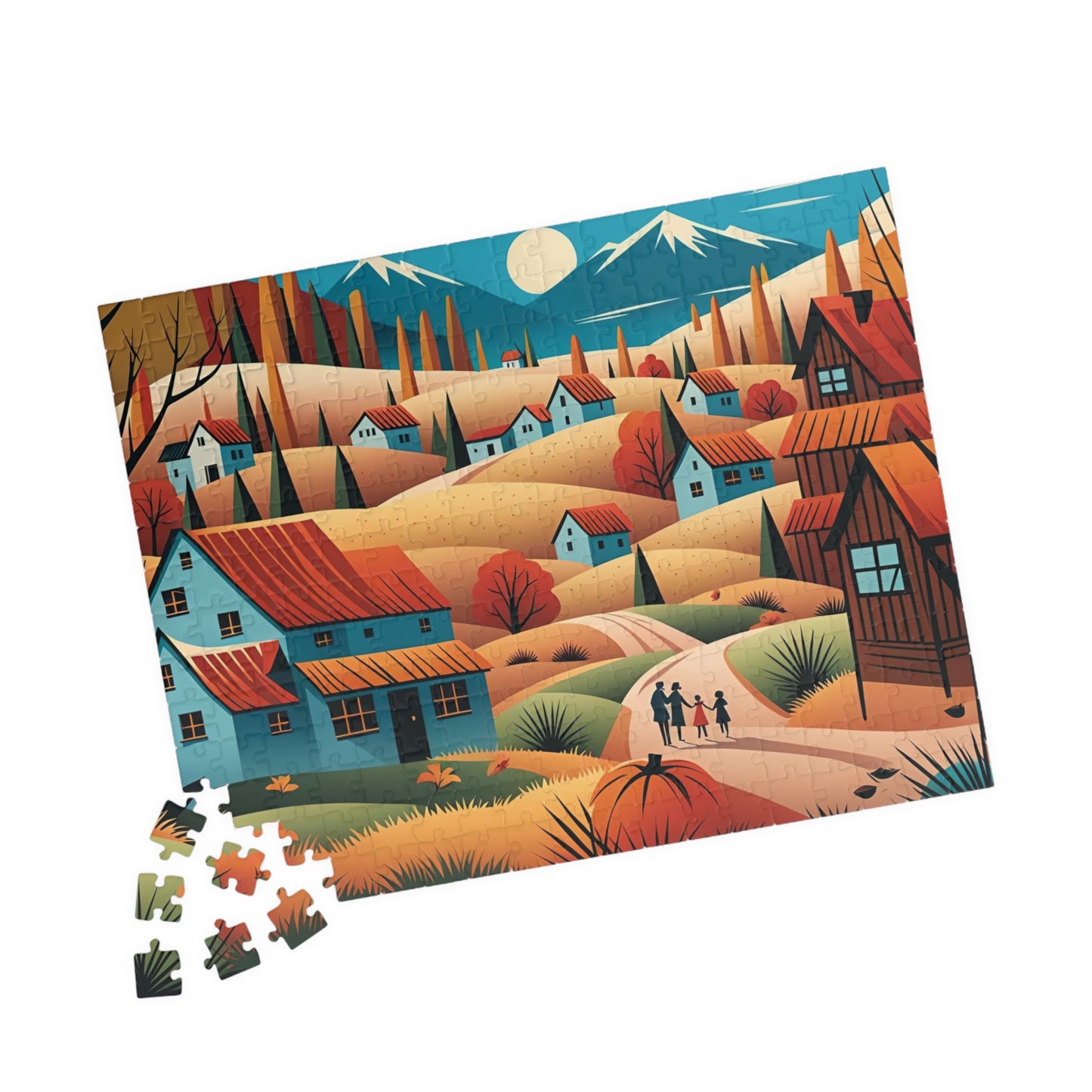 Town in Autumn Puzzle (110, 252, 500, 1014-piece)