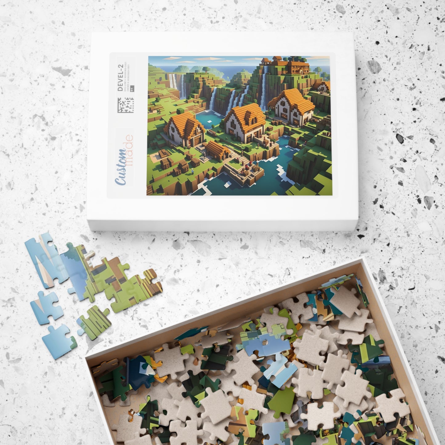 MineCraft Village Puzzle (110, 252, 500, 1014-piece)