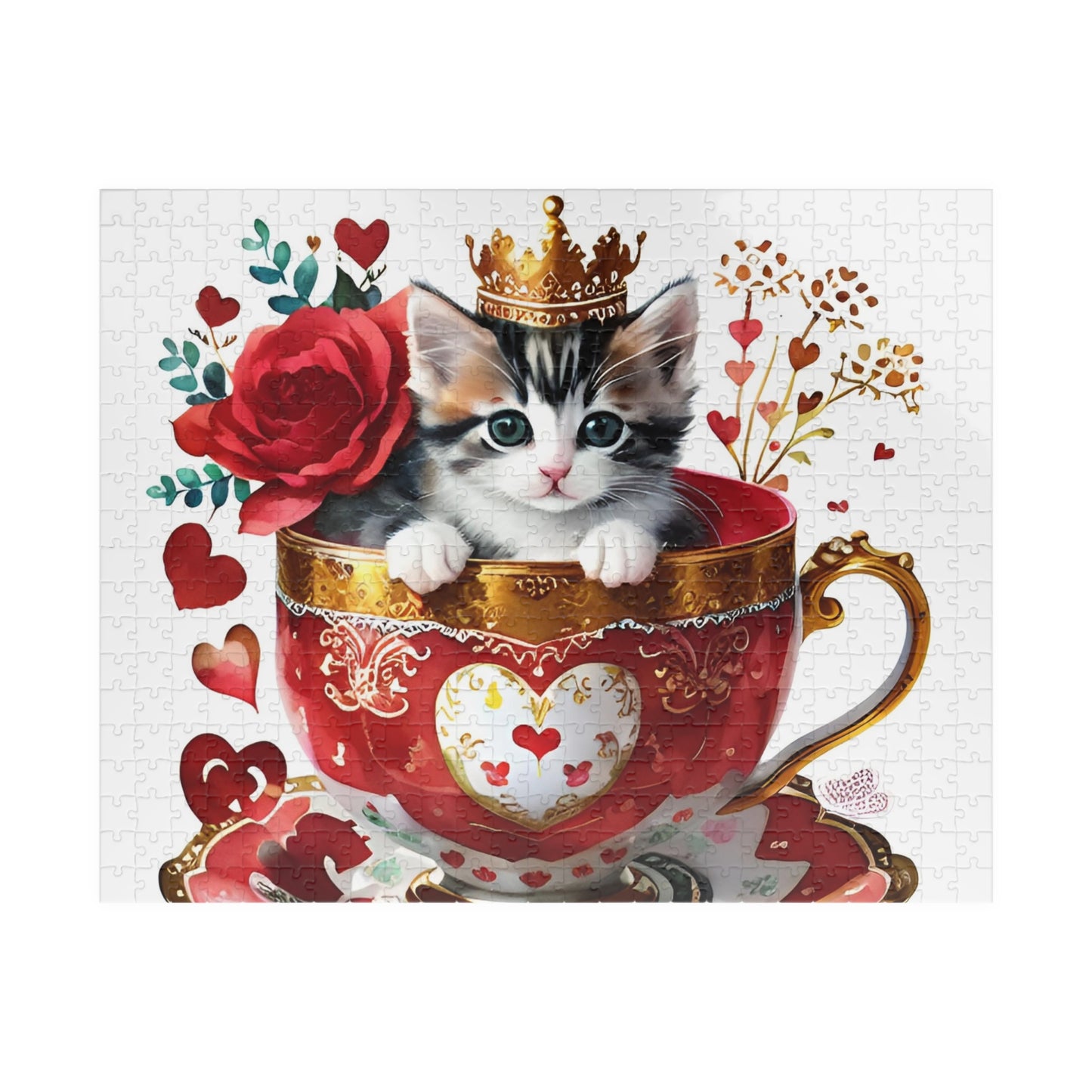 Kitten Valentine's Day Puzzle (110, 252, 520, 1014-piece)