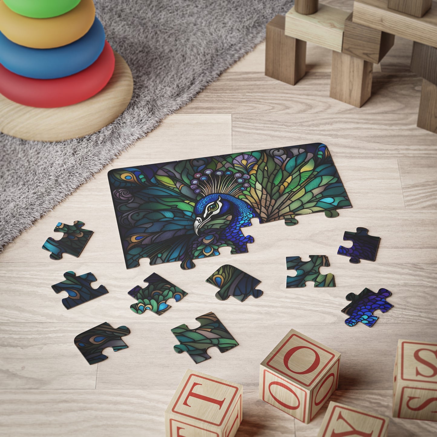 Kids' Peacock Puzzle, 30-Piece