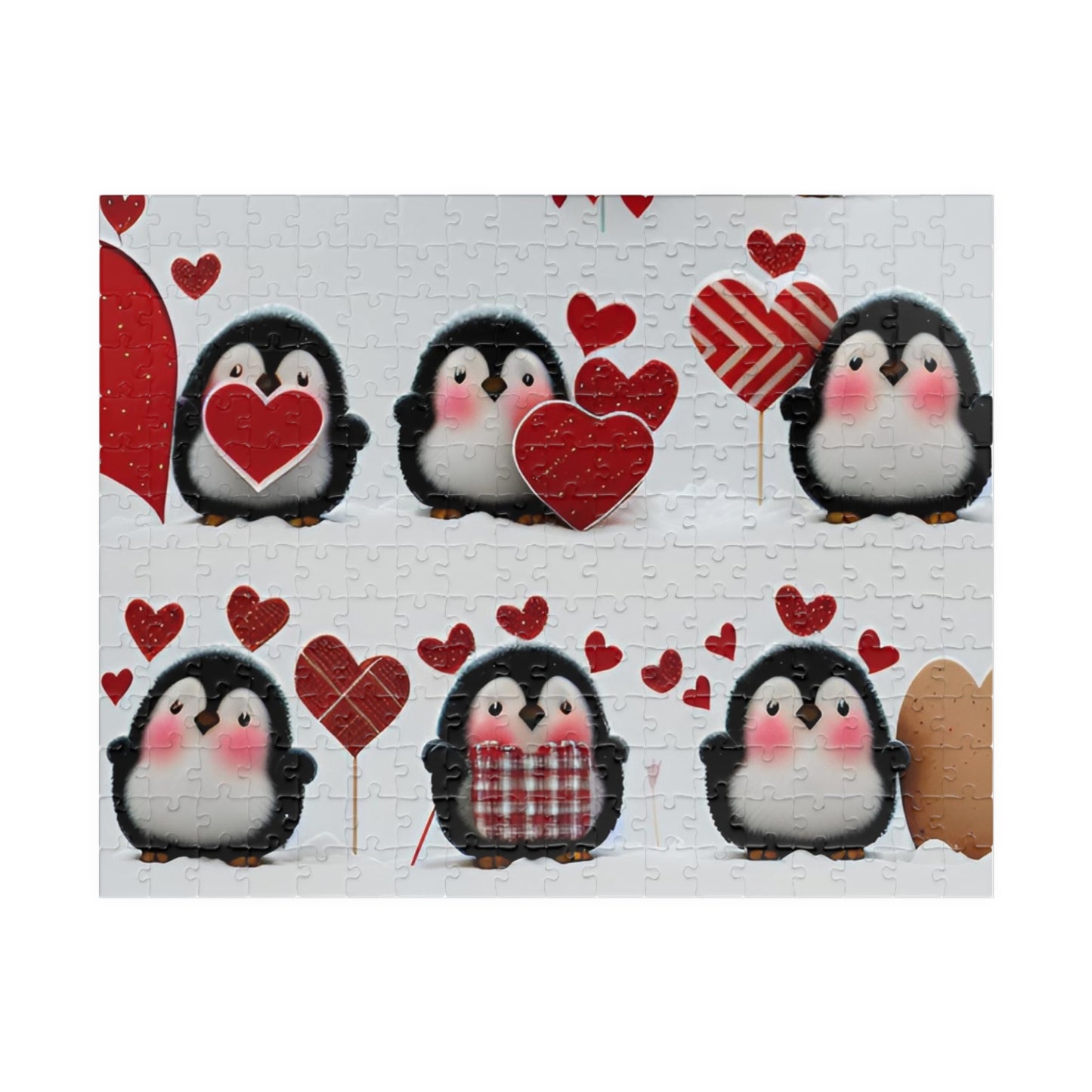 Penguin Valentine's Day Puzzle (110, 252, 520, 1014-piece)