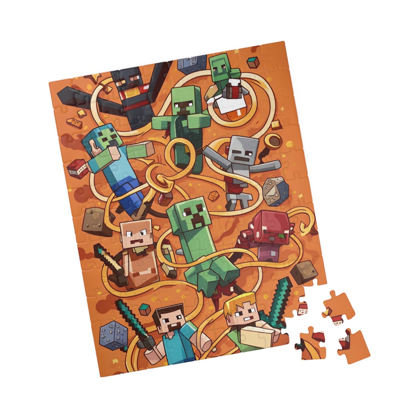 MineCraft Battle Puzzle (110, 252, 500, 1014-piece)
