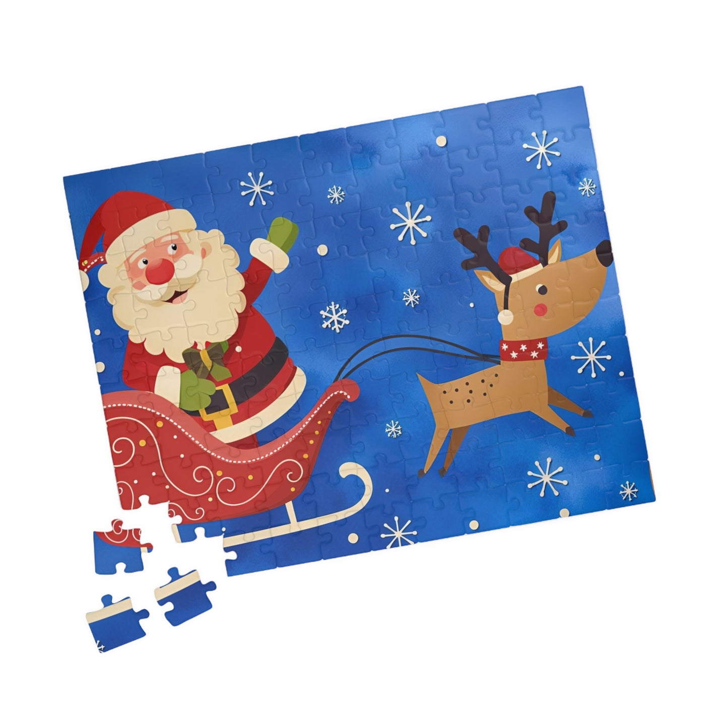 Santa Claus on his Sleigh Puzzle (110, 252, 520, 1014-piece)
