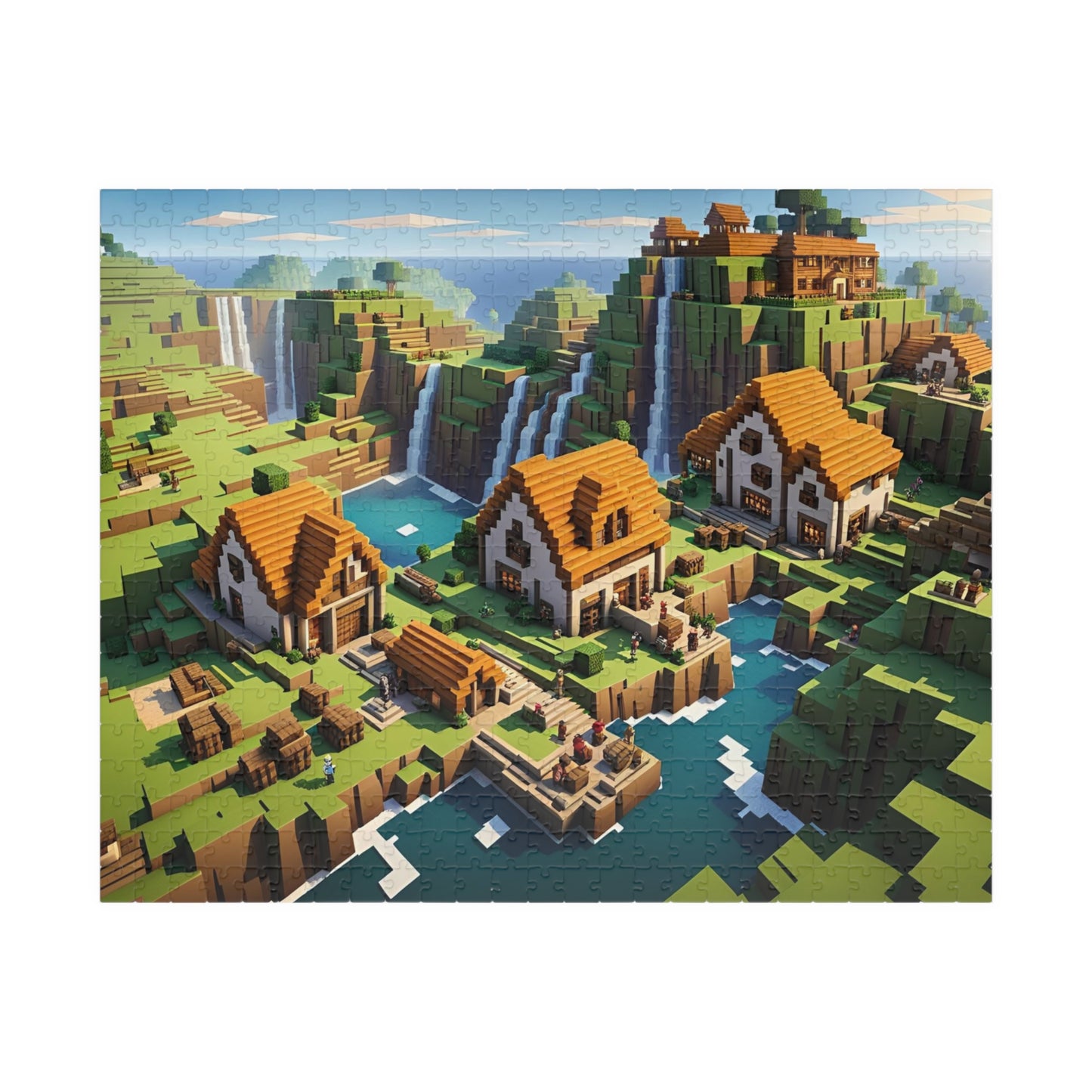 MineCraft Village Puzzle (110, 252, 500, 1014-piece)