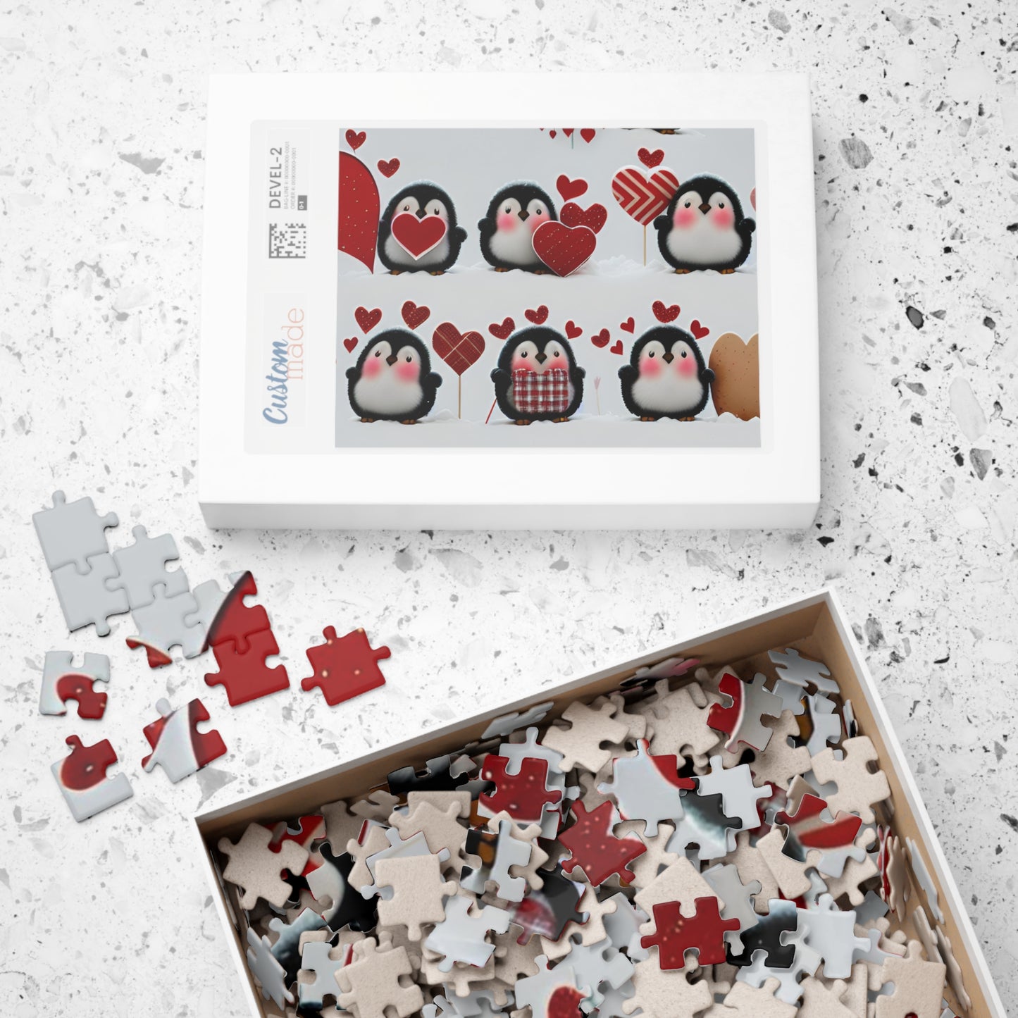Penguin Valentine's Day Puzzle (110, 252, 520, 1014-piece)
