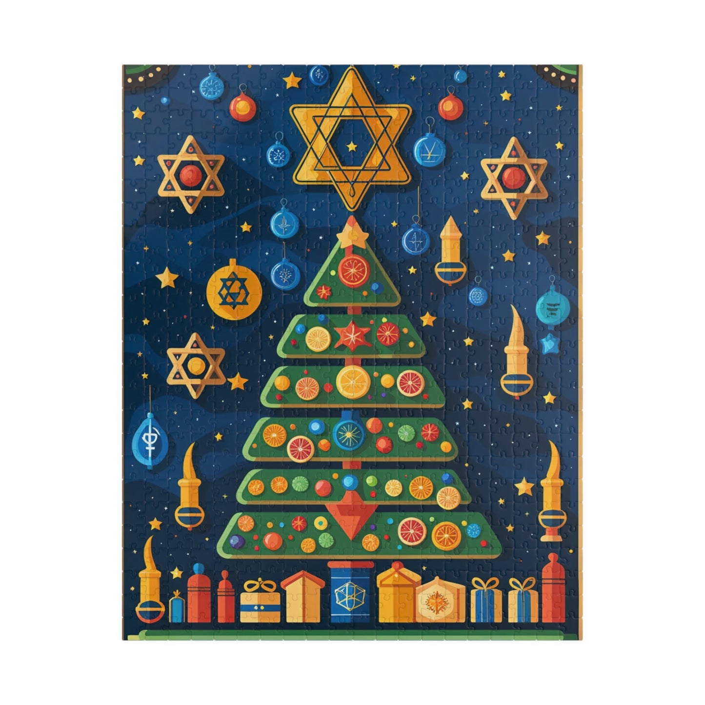 Hanukkah Tree Puzzle (110, 252, 500, 1014-piece)