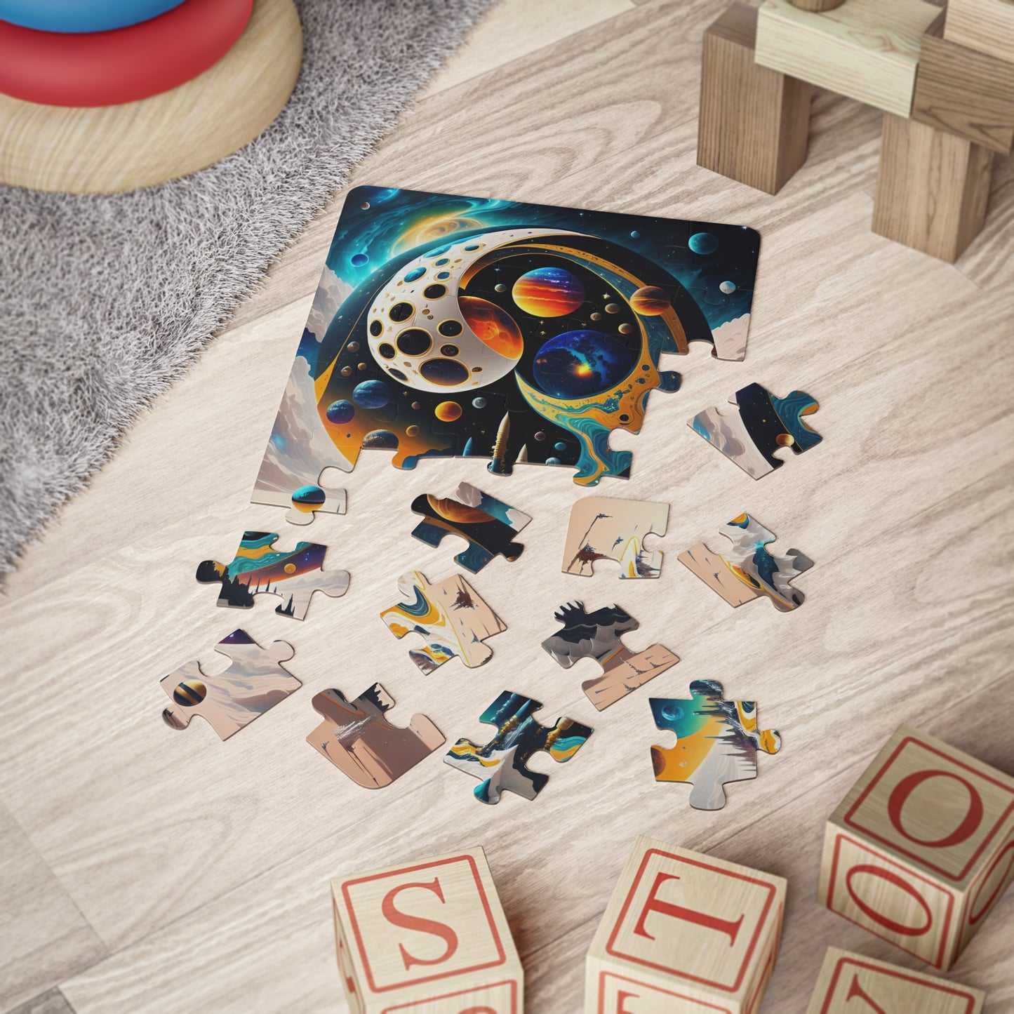 Child's Outer Space Worlds Puzzle, 30-Piece