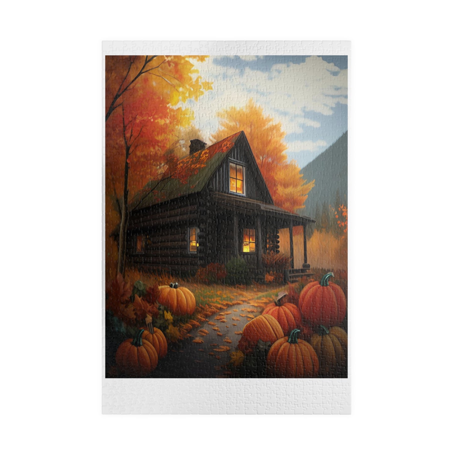 Cabin in Autumn Puzzle (110, 252, 500, 1014-piece)