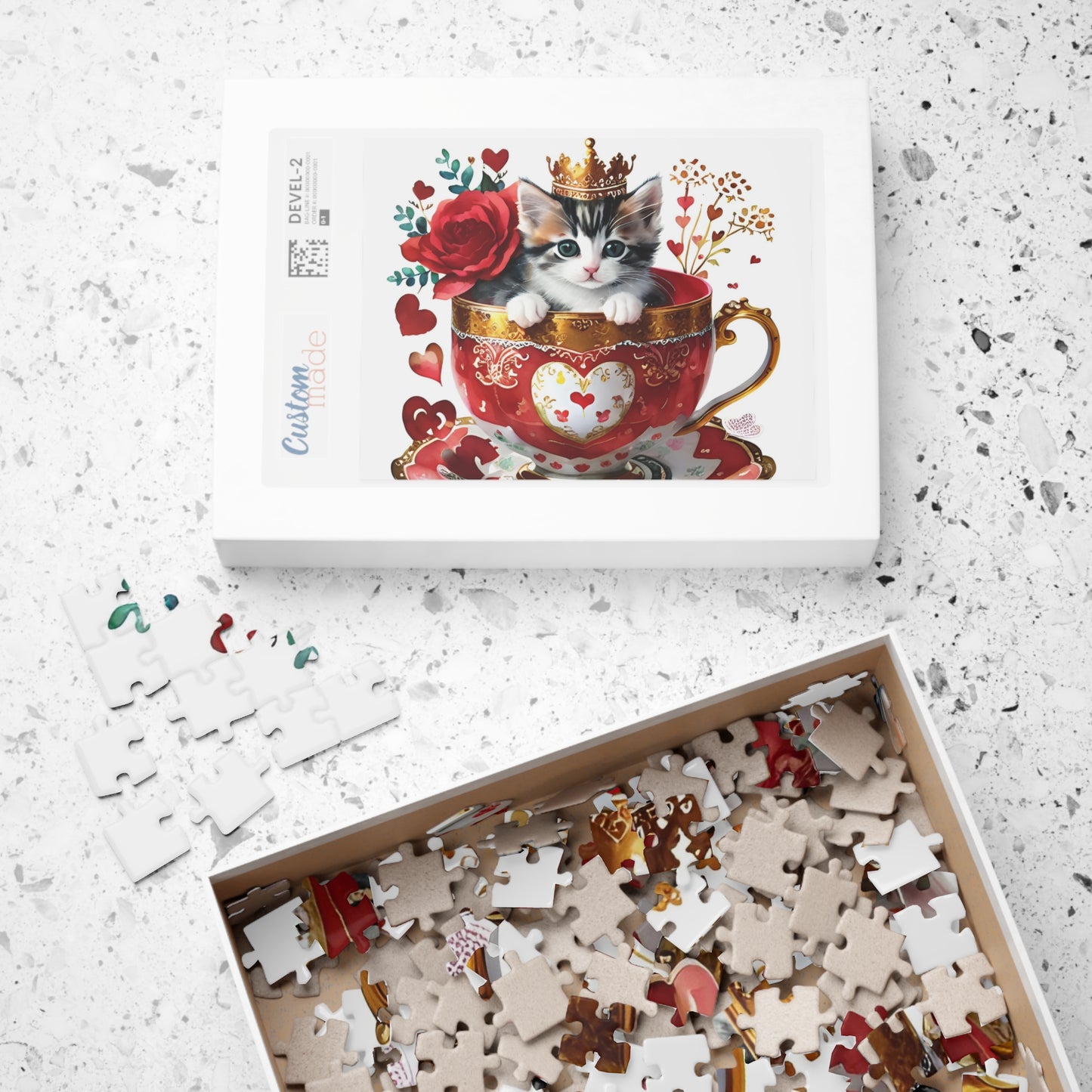 Kitten Valentine's Day Puzzle (110, 252, 520, 1014-piece)