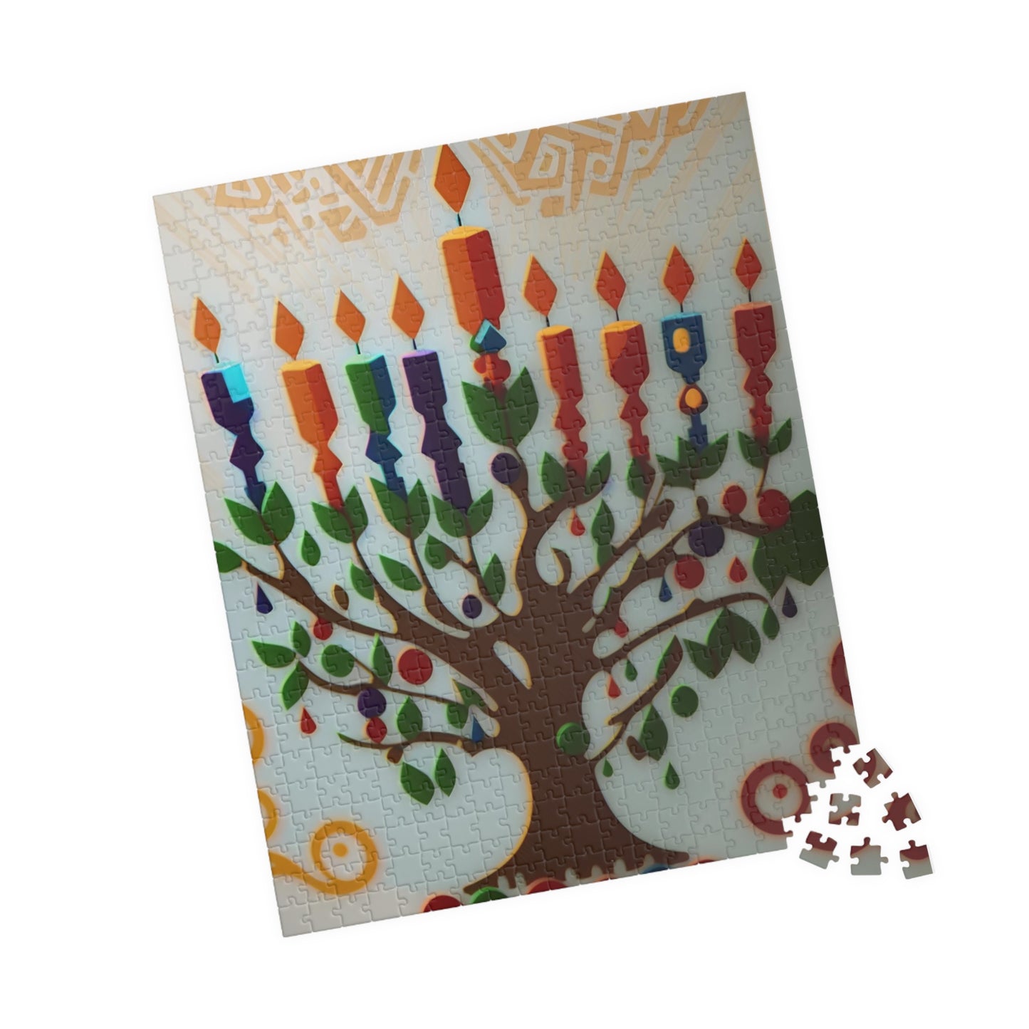 Tree of Life Menorah Puzzle (110, 252, 520, 1014-piece)