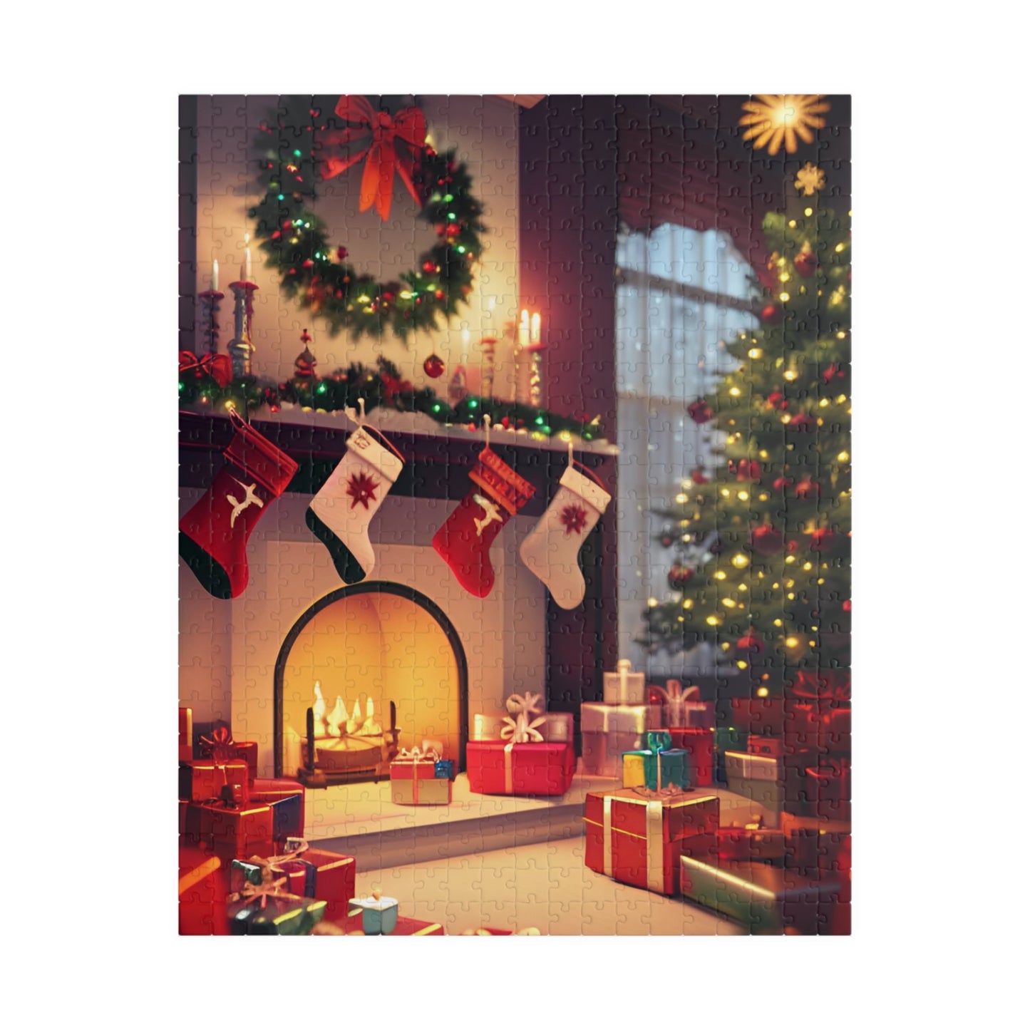 Christmas Fireplace Puzzle (110, 252, 500, 1014-piece)