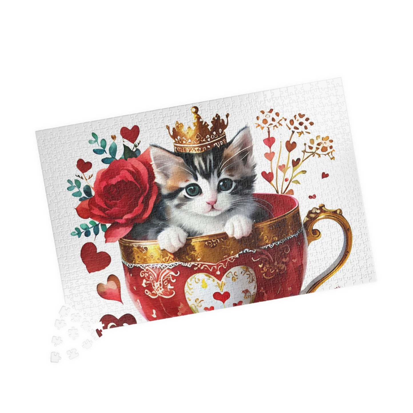 Kitten Valentine's Day Puzzle (110, 252, 520, 1014-piece)