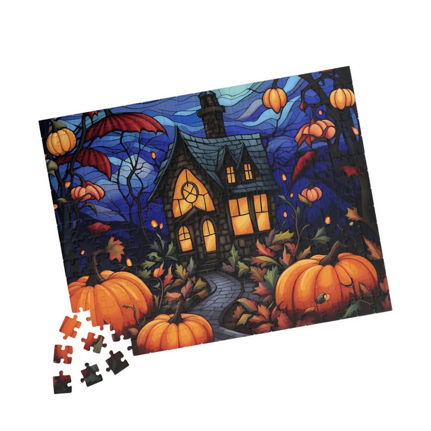 Halloween Stained Glass Puzzle (110, 252, 500, 1014-piece)