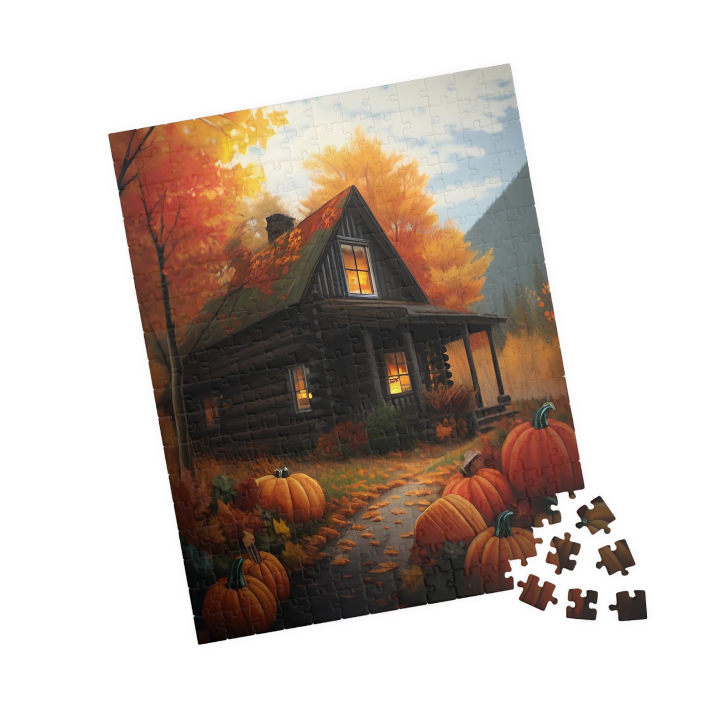 Cabin in Autumn Puzzle (110, 252, 500, 1014-piece)