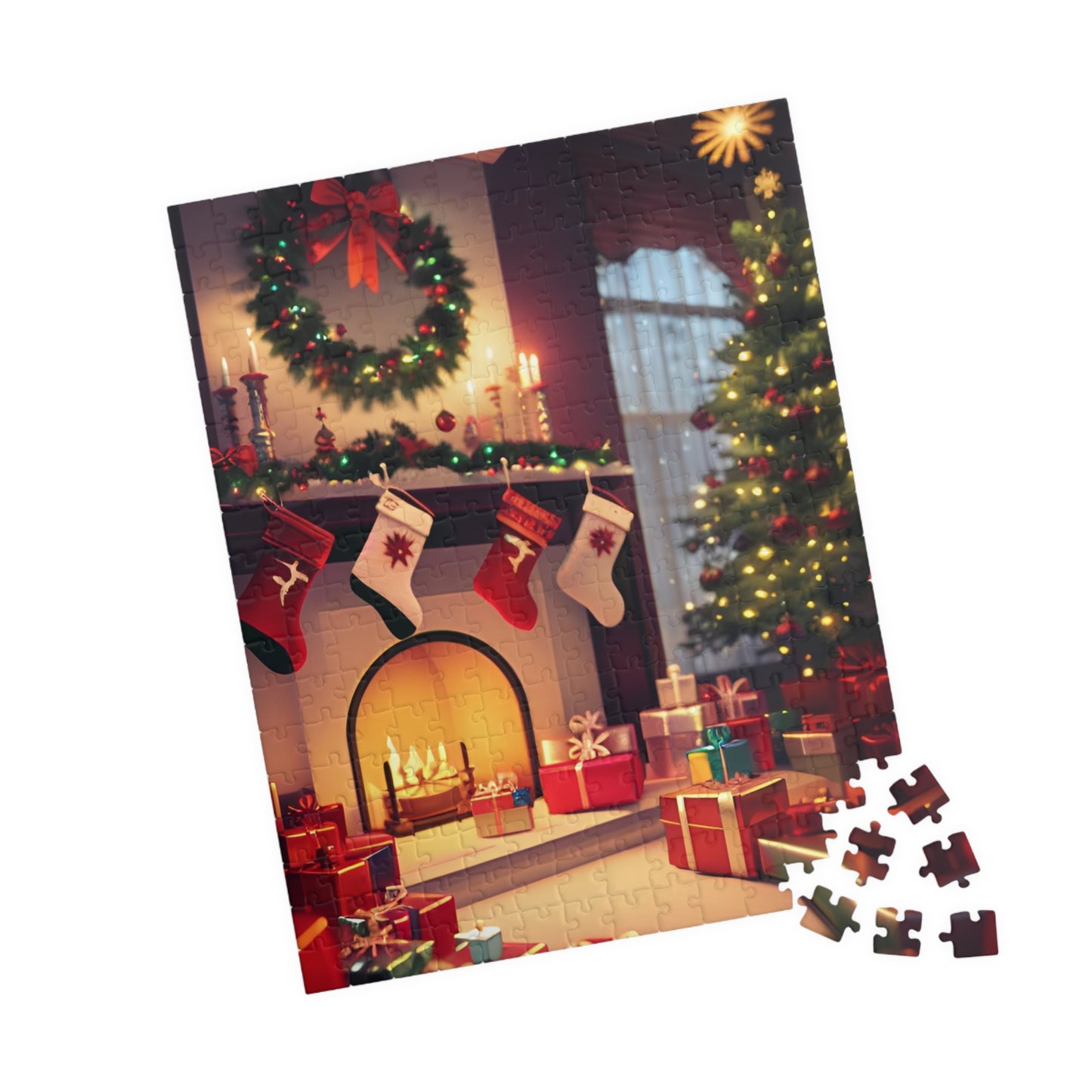 Christmas Fireplace Puzzle (110, 252, 500, 1014-piece)