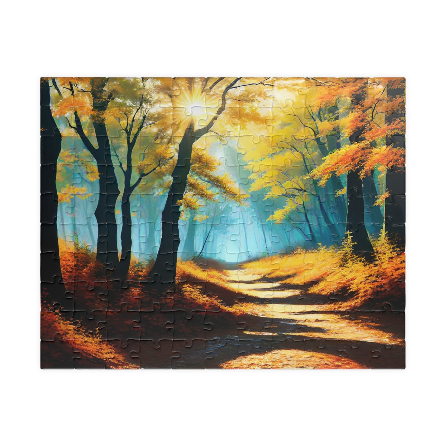 Fall walk in the woods Puzzle (110, 252, 500, 1014-piece)