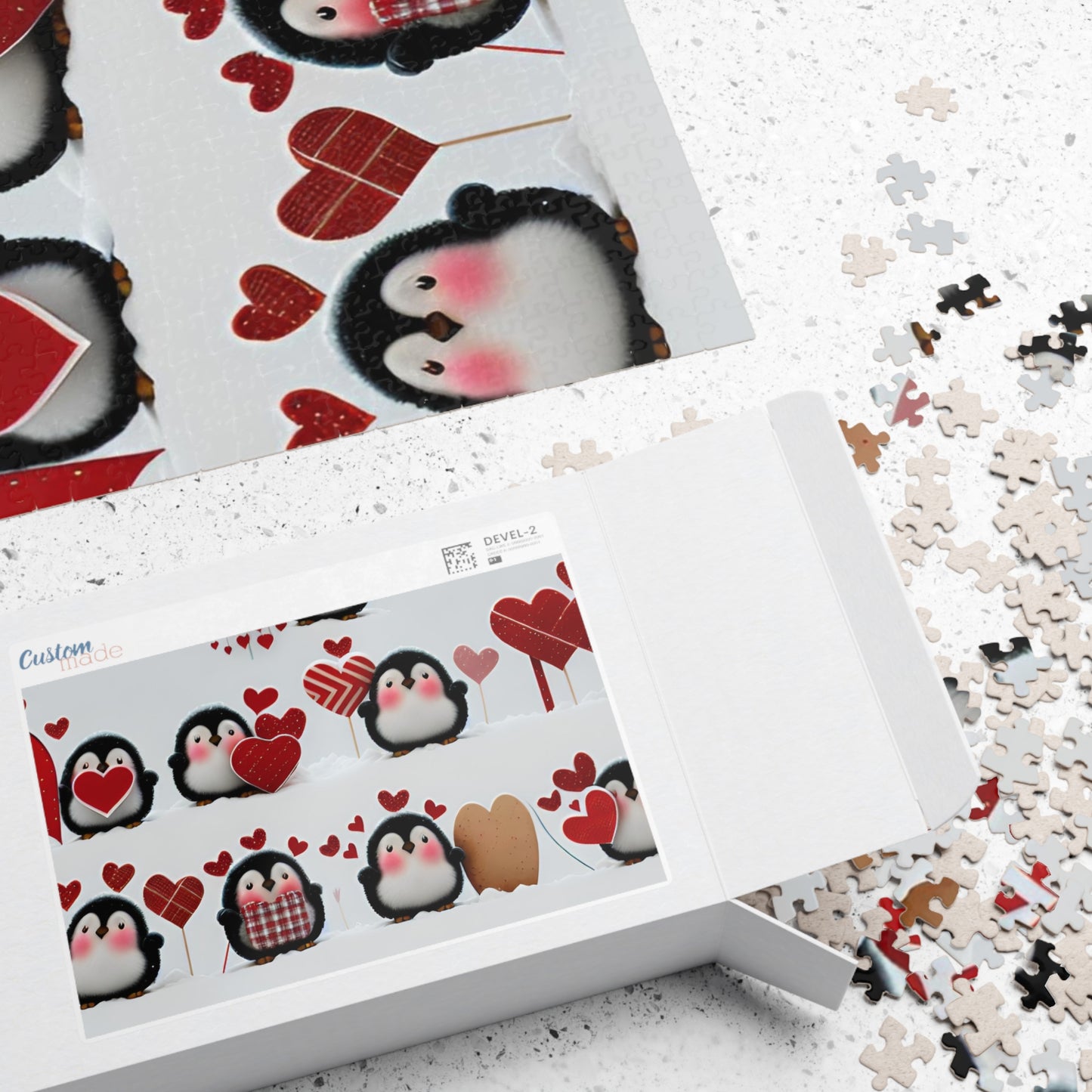 Penguin Valentine's Day Puzzle (110, 252, 520, 1014-piece)