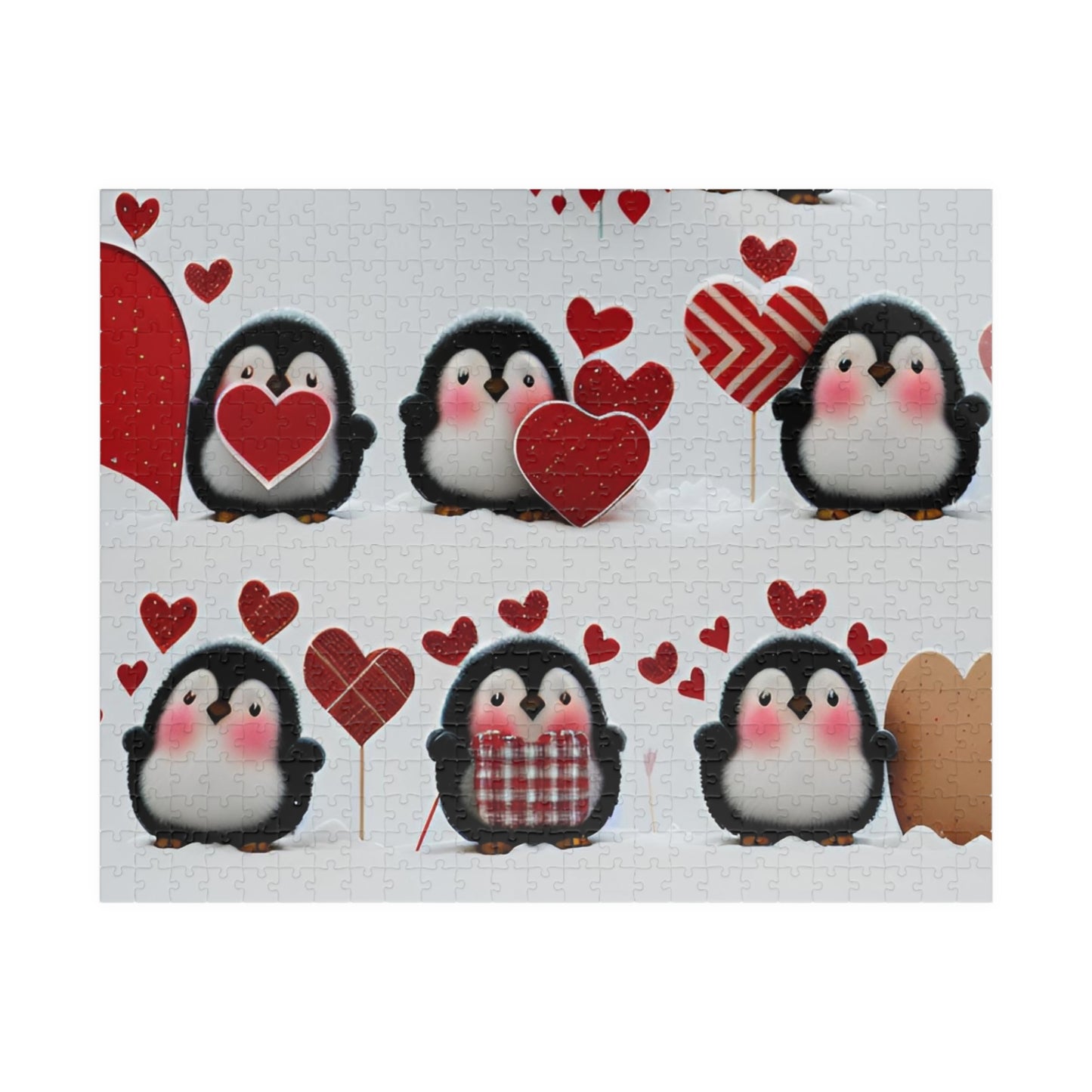 Penguin Valentine's Day Puzzle (110, 252, 520, 1014-piece)