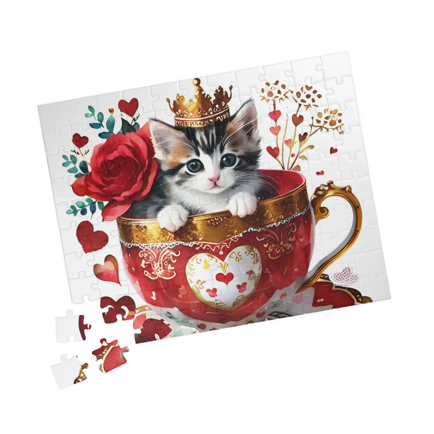 Kitten Valentine's Day Puzzle (110, 252, 520, 1014-piece)