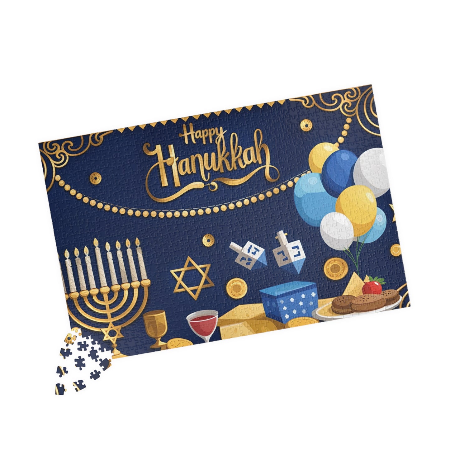 Happy Hanukkah Puzzle (110, 252, 520, 1014-piece)