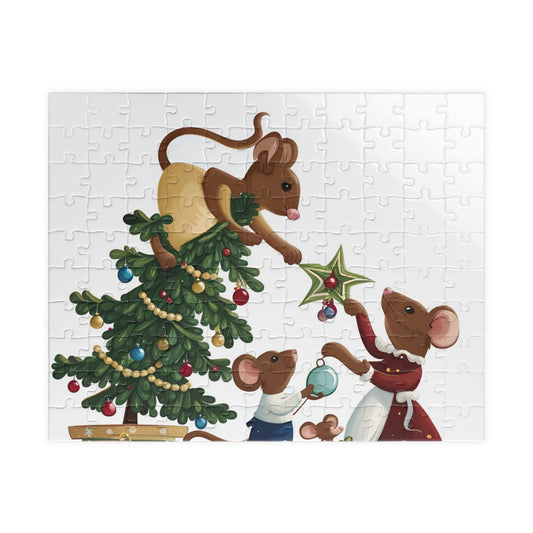 Decorating the Christmas Tree Puzzle (110, 252, 520, 1014-piece)